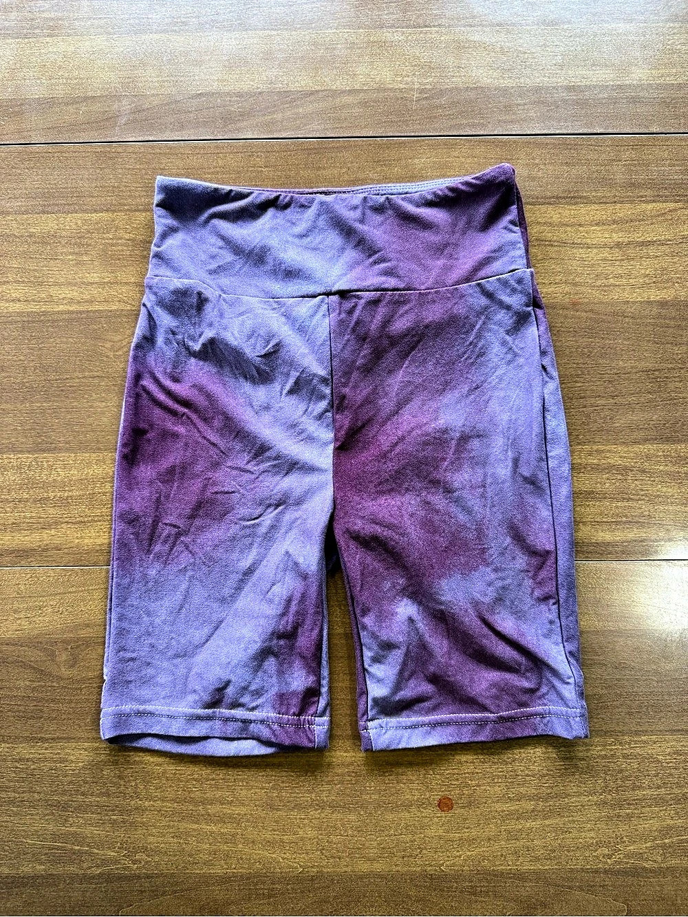 Lularoe Biker Shorts Purple Tie Dye Size XS NWT